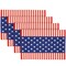 Northlight Set of 4 Stars and Stripes Americana Printed Placemats 18"